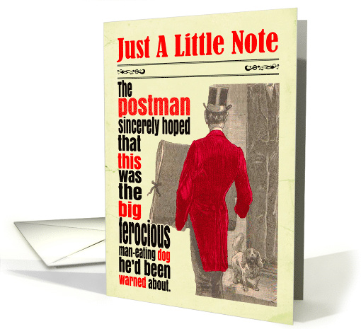 Notelet Funny Postman Dog Victorian card (1813222)