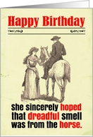 Birthday Funny Woman And Smelly Man Victorian card