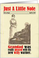 Blank Inside Victorian Humor Grandad With Huge Willy card