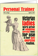 Personal Trainer Birthday Victorian Humor Exercise card