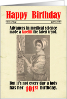 101st Birthday Victorian Humor Facelift card