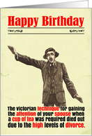 Funny Birthday Tea Divorce Victorian card