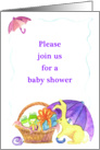 rabbit baby shower invite card