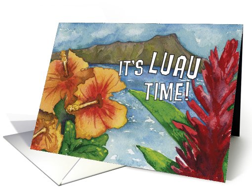 luau invitation card (788992)