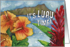 luau invitation card