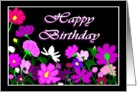 Happy Birthday Vibrant Garden of Flowers card