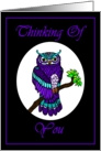Thinking of You Purple Owl card