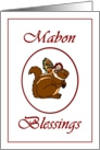 Mabon Blessings Autumn Faerie and Squirrel card