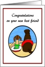 Congratulations on your New Best Friend Dog and Little Girl card