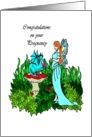 Congratulations on your Pregnancy Faerie and Dragon card