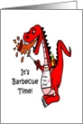 Barbecuing Dragon It’s Barbecue Time Invitation card