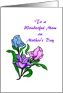 To a Wonderful Mom on Mother’s Day Flowers card