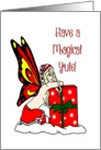 Have a Magical Yule Faerie with Present card