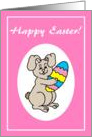 Easter Bunny with Painted Egg card
