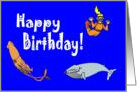 Happy Birthday Ocean Life card
