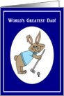 Happy Father’s Day Golfing Bunny card
