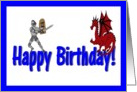 Happy Birthday Knight and Dragon card