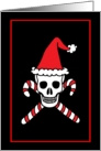 Christmas Skull and Candy Cane card