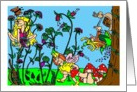 Magic Birthday Garden of Faeries card