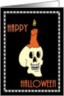 Happy Halloween Skull and Candle card