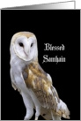 Samhain Blessings Owl card