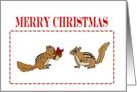 Merry Christmas Chipmunks card