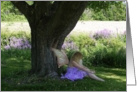 Summer Solstice Blessing Faerie under a Tree card