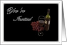 Wine Tasting Party Invitation, Wine Glass, Bottle and Grapes card