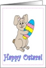 Happy Ostara Bunny with Painted Egg card