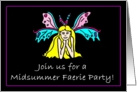 Midsummer Faerie Party Invitation card