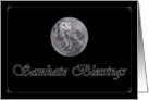 Samhain Blessings Full Moon Owl card