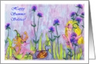 Happy Summer Solstice Garden of Faeries card