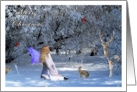 Merry Christmas Fairy and Animals card