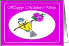 Happy Mother’s day Bird on a Branch with Flowers card