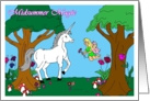 Midsummer Magic Unicorn and Faerie card