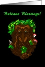 Beltane Blessings Greenman card