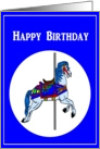 Happy Birthday Carousel Horse card