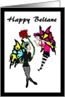 Happy Beltane Faeries with Rose card