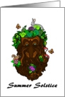 Summer Solstice Greenman with Animals and Flowers card