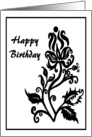 Happy Birthday Flower Design card