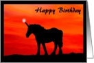 Happy Birthday Unicorn Silhouette card