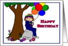 Happy Birthday Boy with Balloons card