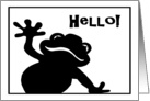 Hello Frog Silhouette card