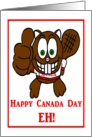 Happy Canada Day Thumbs Up Beaver card