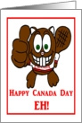 Happy Canada Day Thumbs Up Beaver card