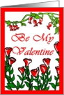 Be My Valentine Flowers card