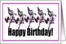 Happy Birthday Dancing Can Can Horses card