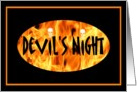 Devil’s Night fire and Skulls card