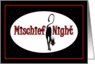 Mischief Night Black Cat card