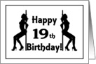 19th Happy Birthday Pole Dancers card